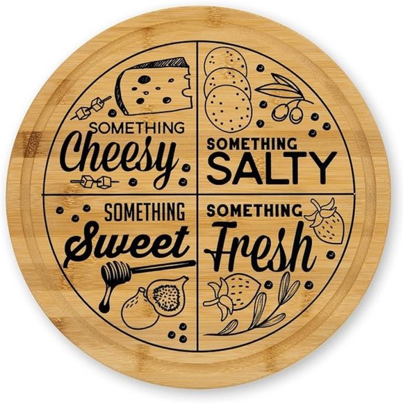 Farberware Other - Bamboo Round Cutting Board by Farberware | 12-Inch Cheese & Charcuterie Platter